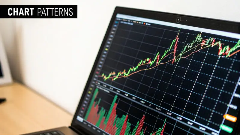 Moving average and RSI indicators on a trading chart