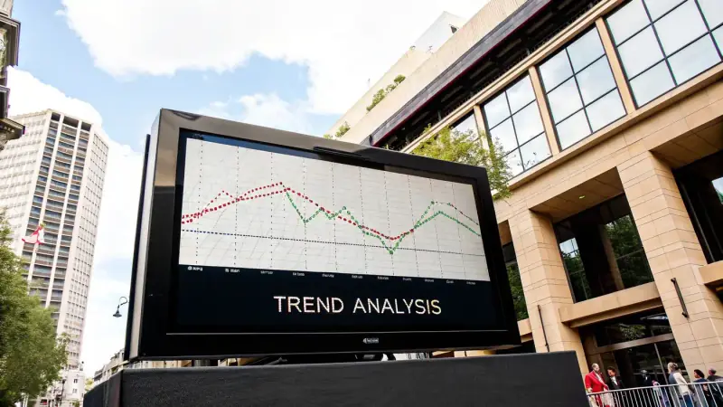 Uptrend and downtrend lines on a stock chart