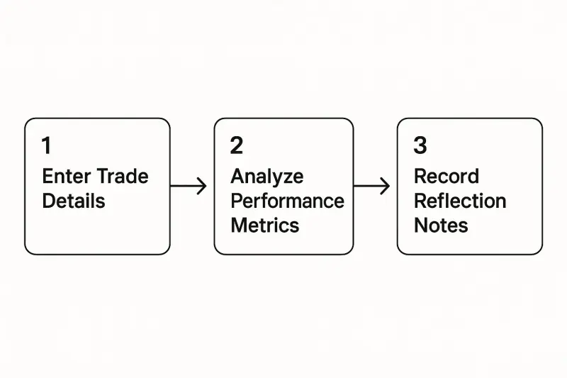 Screenshot: Excel journal formula automation Excel formulas calculating P and L, win rate, and expectancy in a trading journal