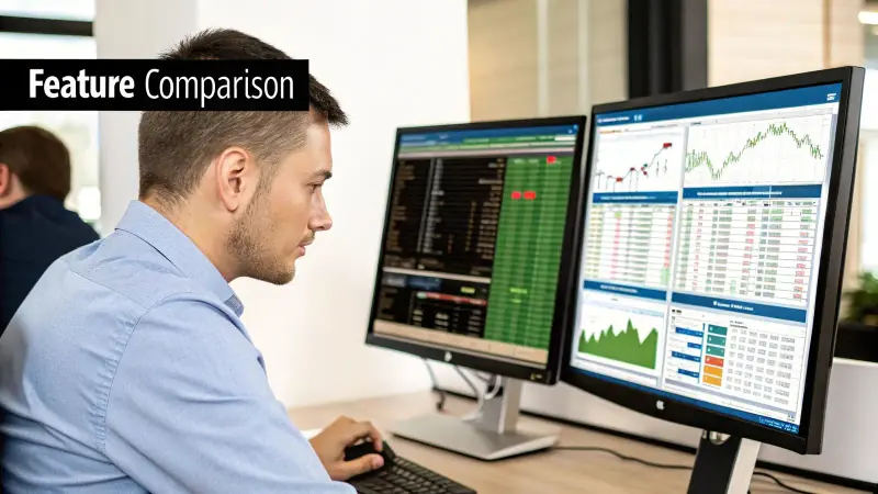 Trading platform feature comparison table across popular brokers