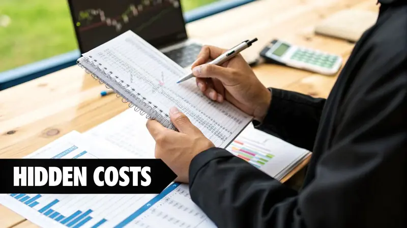 A trader looking stressed while reviewing financial charts