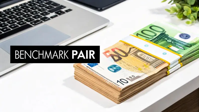 EUR/USD currency pair graphic for forex trading