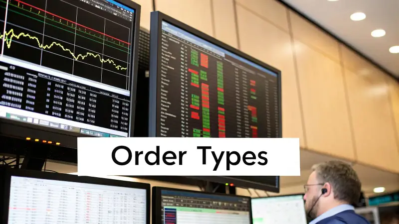 Trading order types diagram showing stop loss and limit orders